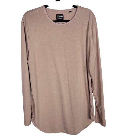 Cuts Mens XXL Elongated Mountain Mist AO Long Sleeve Curve Hem Tee Tshirt 2XL - Picture 1 of 7